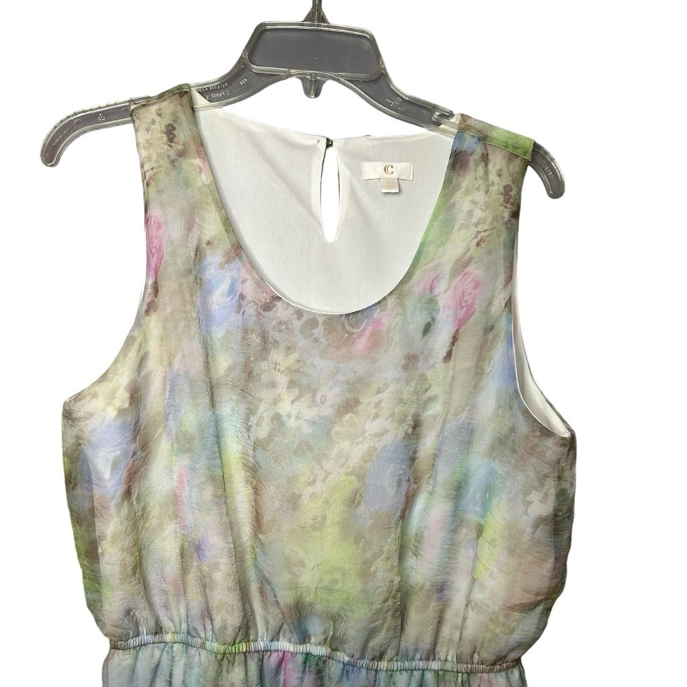 Charming Charlie Watercolor Chiffon Dress Size Large Artsy Boho - Picture 2 of 13